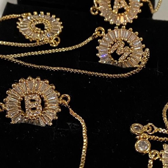 Initials zircon bracelets A B C E S and more - Picture 8 of 13